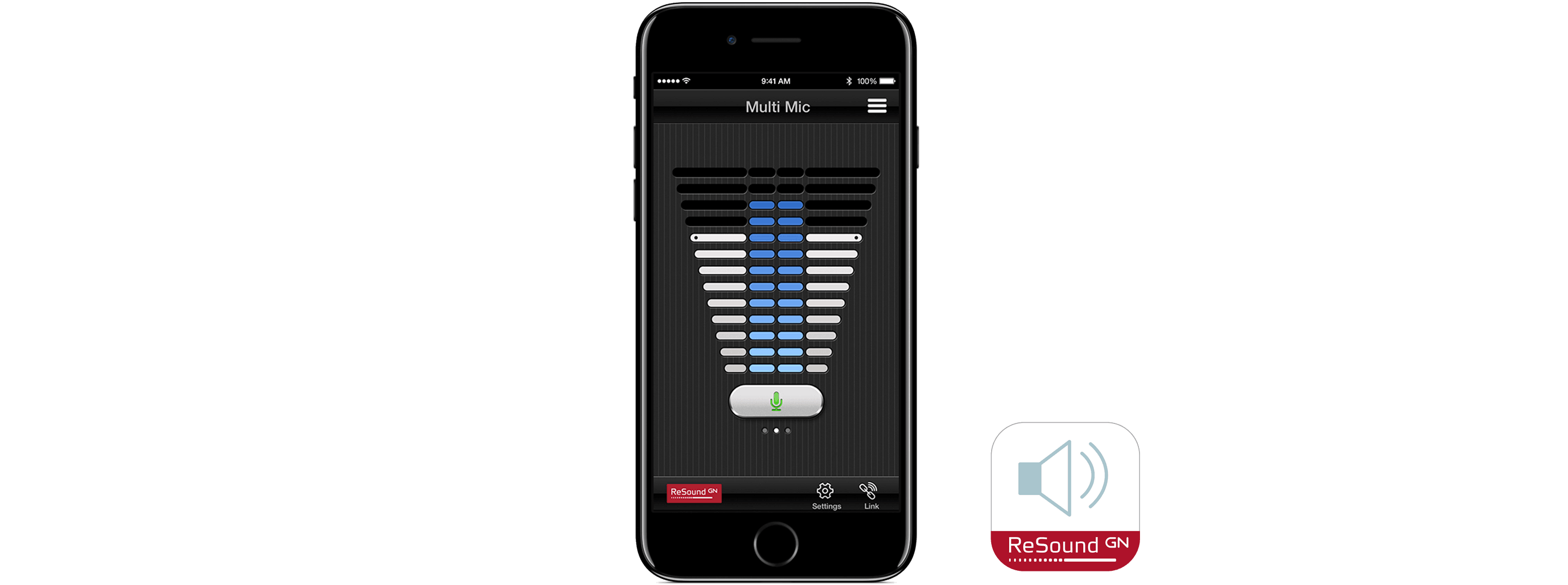 ReSound control app screen. 