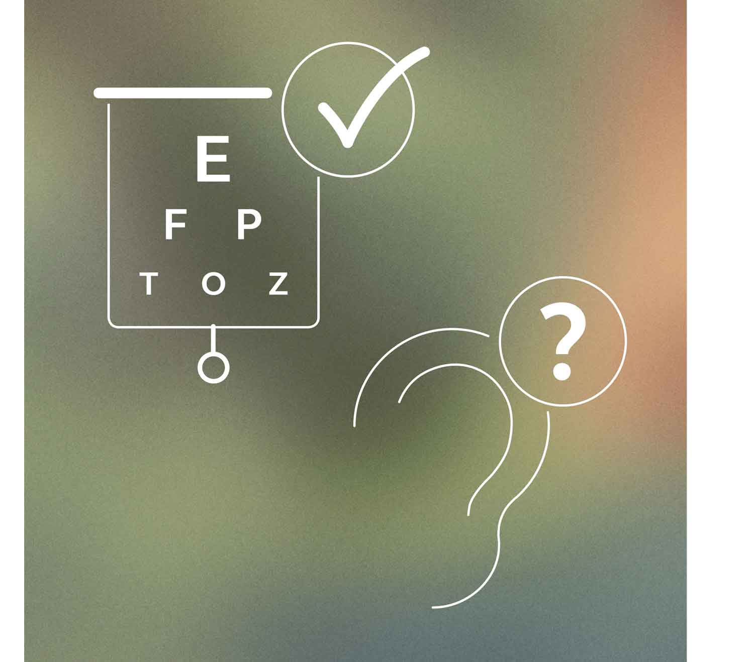 Vision test and hearing test.