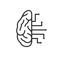 ReSound 'Hear the best for you' brain ai black icon