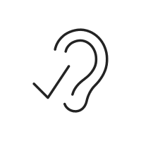 ReSound be in control of your hearing black ear icon