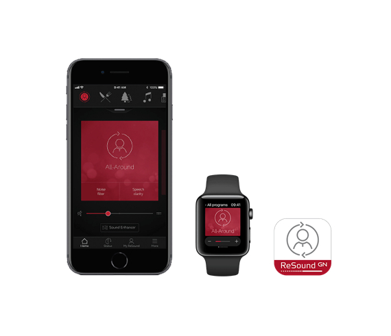 ReSound Smart 3D app phone watch logo on white background